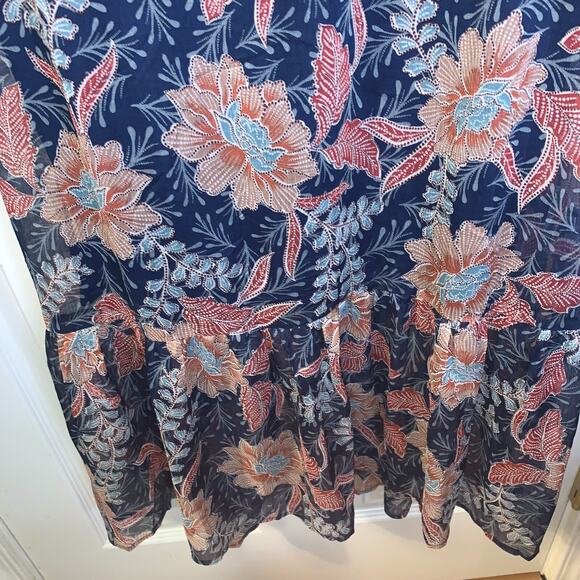 Nyland Women's Fairycore Tiered Maxi Dress Size L NEW Lyric Flutter Sleeves Boho - Picture 4 of 13